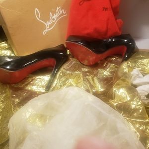 Black Christian Loubitin heels